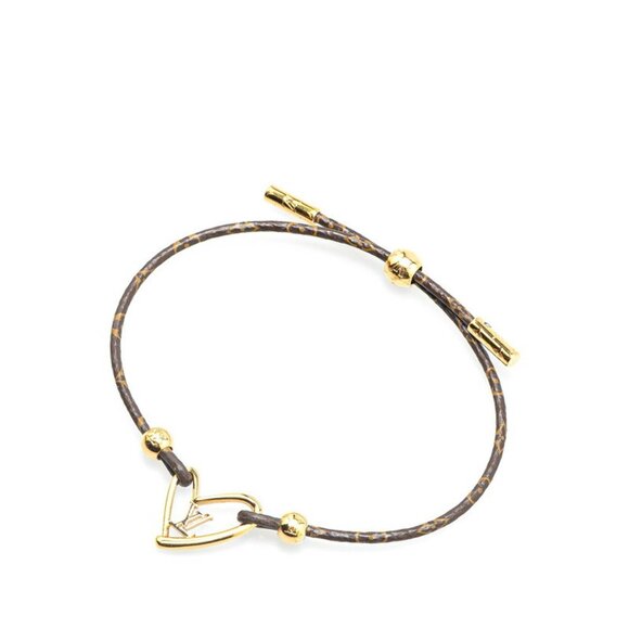 LOUIS VUITTON Brown Monogram Love Charm Bracelet - Picture 2 of 7